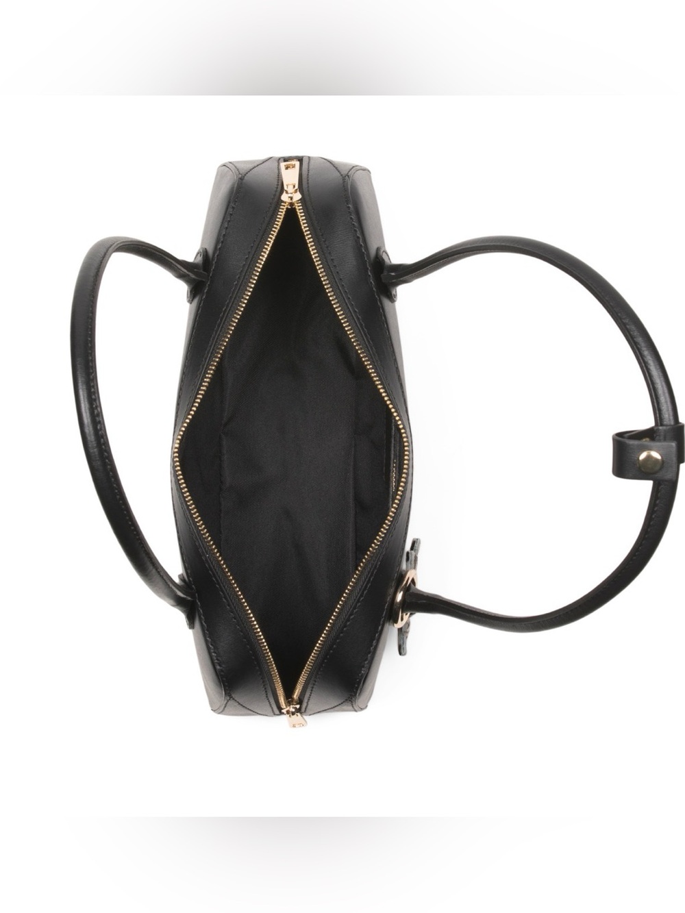 ISADORA NWT Genuine Italian leather East/West bowler satchel with dog charm - Picture 3 of 7
